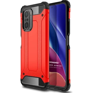 Xiaomi Redmi K40 Kılıf Rugged Armor Kırmızı