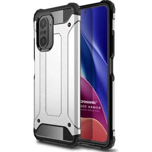 Xiaomi Redmi K40 Kılıf Rugged Armor Gümüş