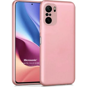 Matte Silicone Xiaomi Redmi K40 Kılıf Rose Gold