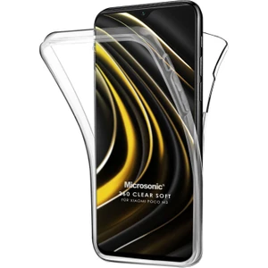 Xiaomi Poco M3 Kılıf 6 Tarafı Tam Full Koruma 360 Clear Soft Şeffaf