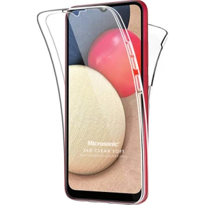 Samsung Galaxy A02S Kılıf 6 Tarafı Tam Full Koruma 360 Clear Soft Şeffaf