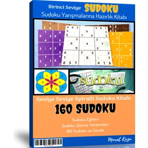 Birinci Seviye Sudoku Kitabı Spiralli (160 Seçilmiş Sudoku)