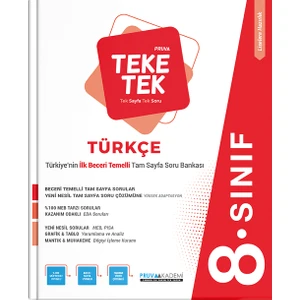 Pruva Akademi 8. Sınıf Türkçe Teke Tek Soru Bankası