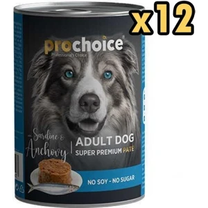 Pro Choice Sardunya ve Hamsili Yetişkin Köpek Konservesi 400 gr x 12