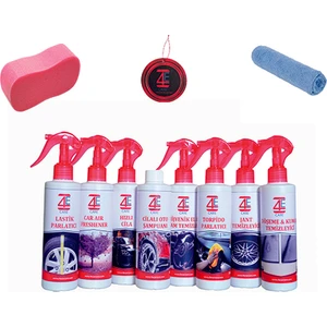4E CARE 8+3 2021 Dev Fırsat Araç Bakım Seti - Araç Yıkama Süngeri, Mikrofiber Bez, Asma Koku Hediyeli