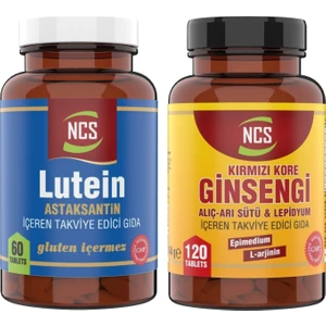 Lutein 15 Astaksantin 12 Mg Çinko & Red Ginseng  Alıç Arı Sütü L Arginin Korean