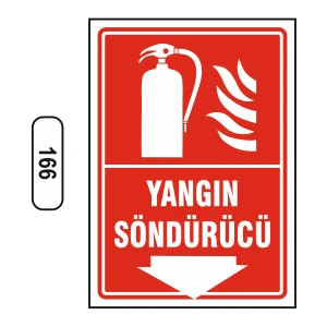 Yangın Söndürücü Uyarı Ikaz Levhası 25 x 35 cm