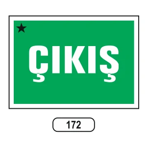 Çıkış Uyarı Ikaz Levhası 175 x 25 cm