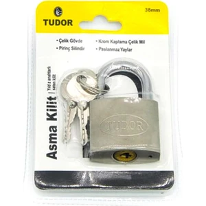 Yıldız Anahtarlı Saten Asma Kilit 38MM