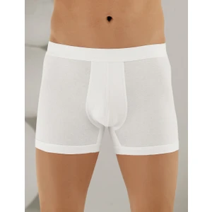 6 Lı Paket Likralı Boxer Beyaz ME031