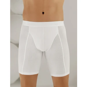 Likralı Uzun Boxer Beyaz ME114