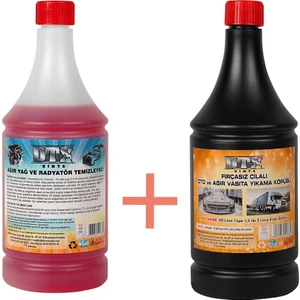 Dtx Kimya Ağır Yağ Sökücü  Konsantre  (1/5)  1 lt & Oto Motor ve Tır Yıkama Şampuanı 1 lt