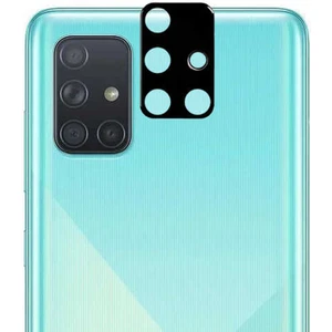 Case Street Samsung Galaxy A71 Kamera Lens Koruyucu Cam Siyah
