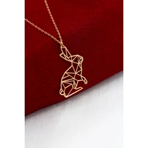 Roza Silver Origami Tavşan Gümüş Kolye