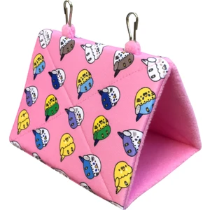 Kuş Arkadaşım Muhabbet Kuşu Yuvası Uyku Hamağı Çadırı Pembe