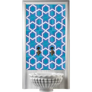 Armada Çini 60x100 Cm SP 98 Mavi Yıldız Serigraf Türk Hamamı Pano