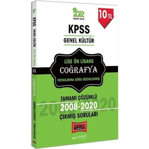 Yargı Yayınevi KPSS 2022 Lise Ön Lisans Coğrafya Konularına Göre Düzenlenmiş Çıkmış Sorular Çözümlü Çıkmış Sorular