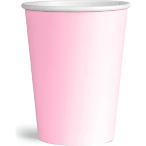 Pembe Makaron Karton Bardak 8'li
