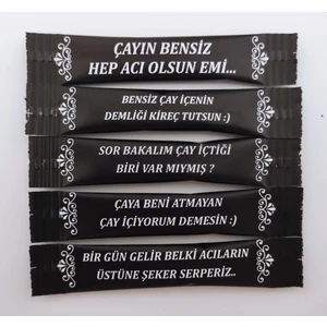 Sek Şeker Stick Şeker Mizah Içeren 250 Adet 4  gr
