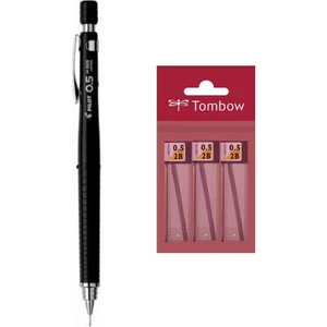 H-325 Mekanik Versatil Kalem 0,5 mm + Tombow Min Uç 0.5 mm 3'lü