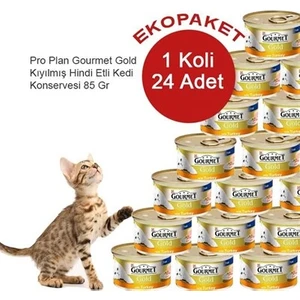 Pro Plan Proplan Gourmet Gold Kıyılmış Hindi Etli Kedi Konservesi 85 gr 24 Lü
