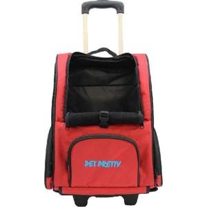 Pet Pretty Petpretty Çekçekli Kedi Köpek Taşıma Çantası Kırmızı