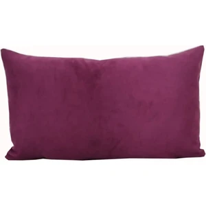 Alkan Homes Alkanhomes 33X 54 cm Çift Taraflı Mürdüm Rengi Kadife Dokulu Dikdörtgen Yastık Kırlent Kılıfı