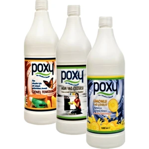 Çok Amaçlı Genel Temizlik 1 Lt & Ağır Yağ Çözücü 1 Lt & Limonlu Yağ Çözücü 1 Lt