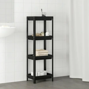 Trend Maison Çok Amaçlı Raf Ünitesi 4 Katlı Mutfak Banyo Düzenleyici Organizer Vesken Siyah