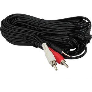 2 Rca Erkek + 3.5 mm Stereo Erkek Ses Kablosu 10 Metre Kutulu
