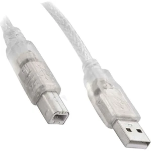 USB Yazıcı Kablosu 5 mt 2.0 Şeffaf SL-U2005 * AC-UP05