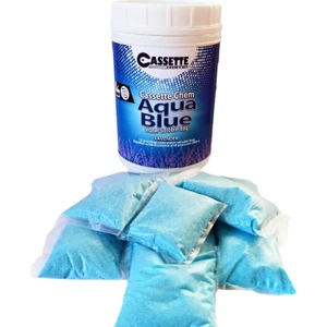 Karavan Tekne Tuvalet Kimyasalı Aqua Blue Suda Çözünebilir Paket Kasetli Portatif Tuvalet Atık Parçalayıcı Koku Giderici