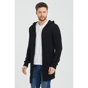 Tarz Cool Siyah Desenli Triko Hırka- HRK8085R03S