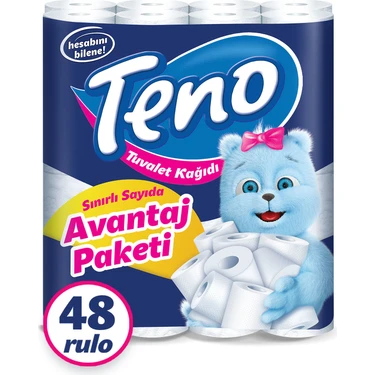 Teno Avantaj Paket Tuvalet Kağıdı 48 Rulo (16 Rulo x 3