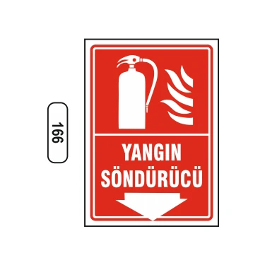 Gündoğdu Yangın Söndürücü Uyarı Ikaz Levhası 25 x 35