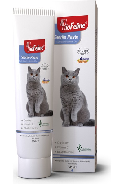 Biofeline Sterile Paste 100 Gr. ( Kısırlaştırılmış Kedilere Özel Multivitaminli Malt Macunu )