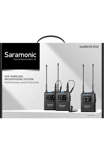 Saramonic UWMIC9S Kıt 2 Rx + Tx + Tx Kablosuz Yaka Mikrofonu 2'li