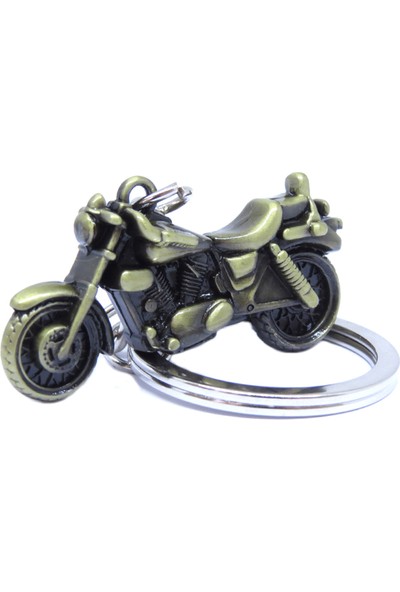 Hiçdurmaal Eskitme Fıstık Yeşili Renginde Mini Motosiklet Tasarımlı Anahtarlık 1 Adet