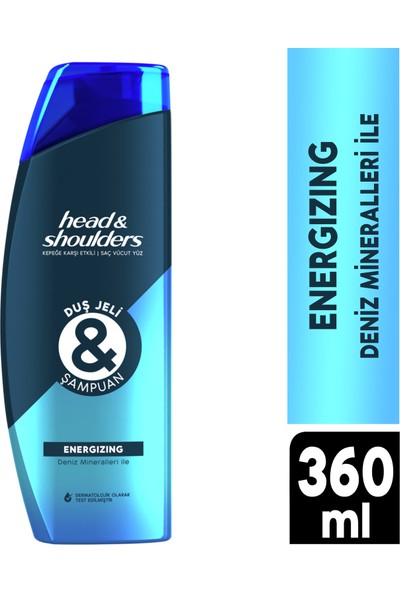 Head&Shoulders Duş Jeli ve Şampuan Energizing 360 ml