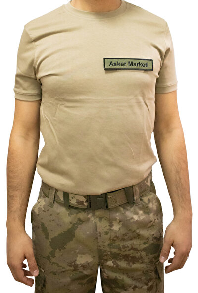 Asker Marketi Yeni Askeri Tişört - Yeni Tsk Kamuflaj Cırt Cırtlı Peç Alanlı T-Shirt