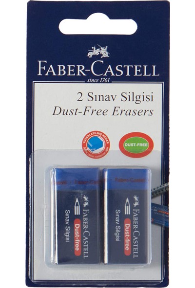 Faber-Castell No:24 Orta Boy Mavi Sınav Silgisi 2'li