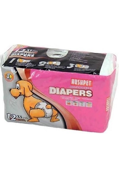 Hushpet Diapers Köpek Çiş Pedi 12'li Xs