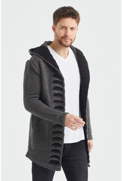 Tarz Cool Füme Desenli Panço Triko Hırka- HRK2020R01S