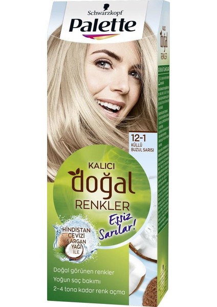 Kalıcı Doğal Renkle 12-1 Küllü Buzul Sarısı X 2 Adet + Küllü Sarı Palette Toner