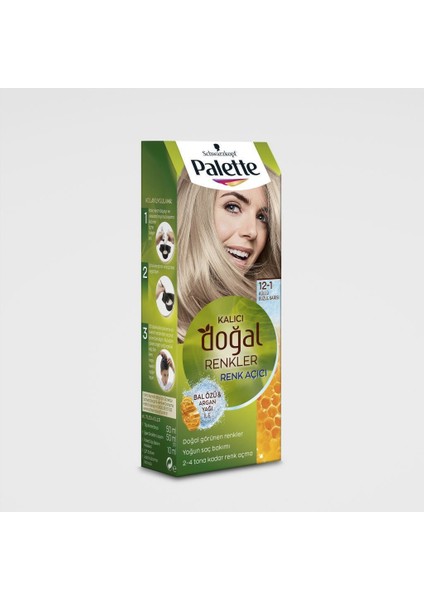 Kalıcı Doğal Renkle 12-1 Küllü Buzul Sarısı X 2 Adet + Küllü Sarı Palette Toner