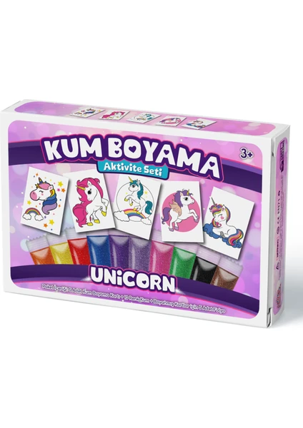 Kumbo Kum Boyama Unicorn  Kum Boyama Aktivite Seti 5'li Paket