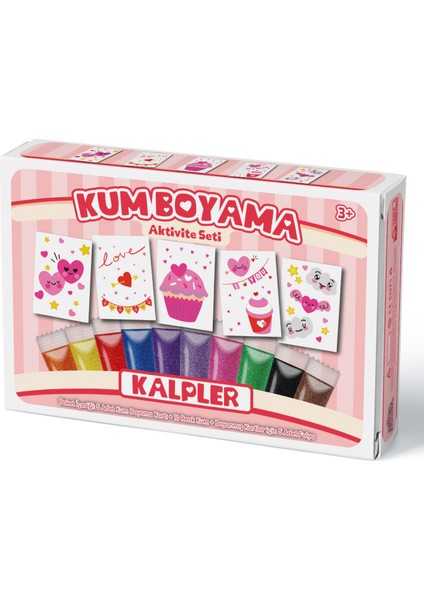 Sevimli Kalpler Kum Boyama Aktivite Seti 5'li Paket