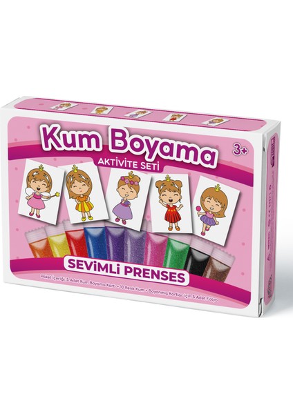 Sevimli Prenses Kum Boyama Aktivite Seti 5'li Paket