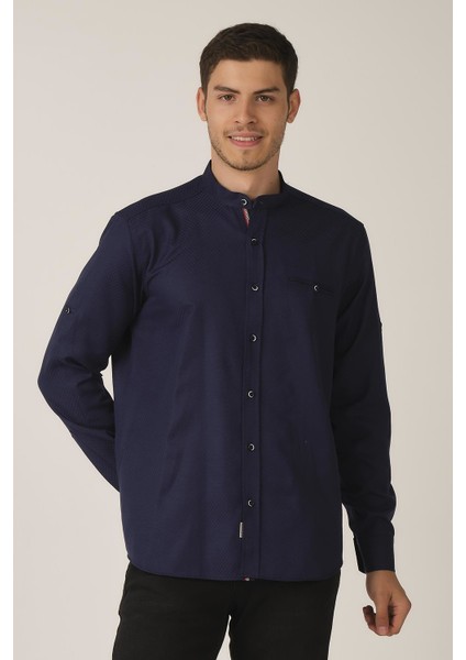 Katlanabilir Kol Regular Fit Gömlek (E21-32502)