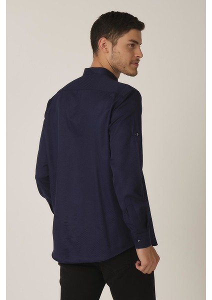 Katlanabilir Kol Regular Fit Gömlek (E21-32502)